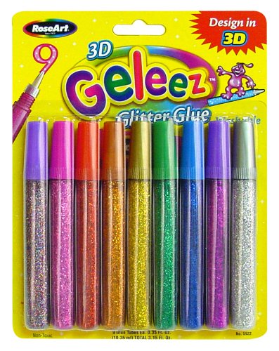 Childrens Toyshop  Toys : RoseArt 9ct Geleez Glitter Glue sticks