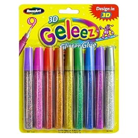 RoseArt 9ct Geleez Glitter Glue sticks