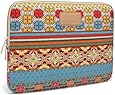 Kinmac Bohemian Canvas Neoprene Laptop Sleeve 15 Inch for Macbook Pro 15 and 15.6 Inch Laptop Case 15.4 Inch Laptop Bag