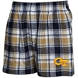 IMAGE OF Georgia Tech Yellow Jackets Youth Navy/Gold Legend Flannel Boxer Shorts