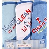 Luvable Friends 3-Pack Embroidered Sayings Hooded... by Luvable Friends