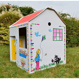 Play House - Cardboard Colour In Childs Wendy House