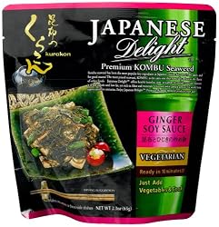 Japanese Delight Premium Kombu Seaweed, Ginger Soy Sauce, Vegetarian, 2.3-Ounce Pouches (Pack of 10)