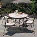 Alfresco Home 21-1025 Pebble Sole 48 Round Dining Group