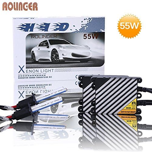 Rolinger H1 HID Xenon Conversion Kit 55w 4300K Xenon Lights "All Bulb Sizes and Colors" with QuickSnap Connectors Premium Ballasts H1 HID Headlights