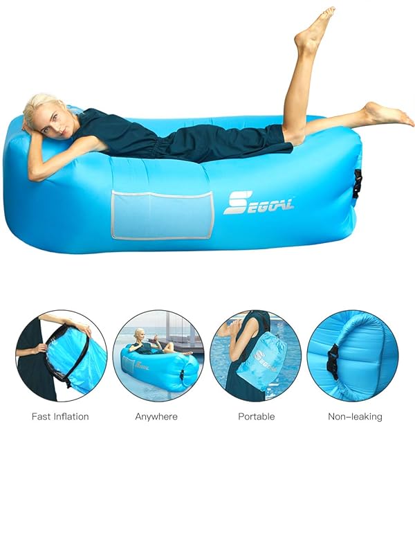 Segoal Inflatable Couch Air Sofa Inflatable Lounger Pouch Hammock