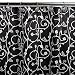 Sin in Linen Nightshade Black and White Vine Print Fabric Shower Curtain 100% Cotton Sateen 300 Thread Count