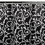 Sin in Linen Nightshade Black and White Vine Print Fabric Shower Curtain 100% Cotton Sateen 300 Thread Count