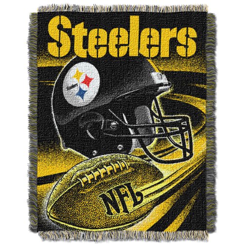 NFL Pittsburgh Steelers 48-Inch-by-60-Inch Jacquard Acrylic Throw