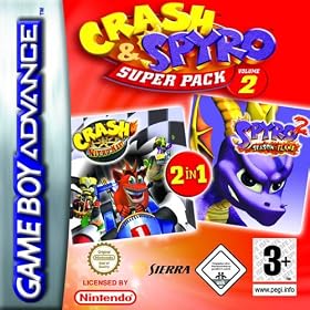 Crash and Spyro Super Pack Volume 2: Crash Nitro Kart/Spyro: Season of Flame (GBA)