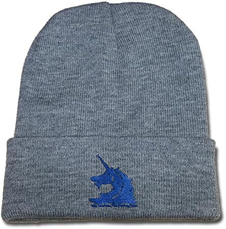 JIUWEI Boston Marathon Logo Beanie Fashion Unisex Embroidery Beanies Skullies Knitted Hats Skull Caps - Grey