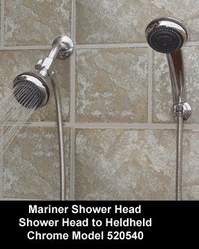 Mariner Chrome Shower Head to Hand Held