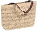 Tan Music Staff Carry All Tote Bag