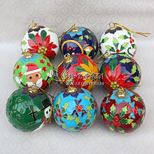 CYNDIE Hot Sale New Collectibles10pcs Chinese Handmade Classic Cloisonne Enamel Ball Ornament Charms