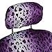BDK Premium 9 Pc Safari Print Low Back Front Car Seat Rear Bench Head Rest Covers Set for Car Truck SUV (Leopard Purple)