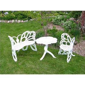 Butterfly Garden Set-White