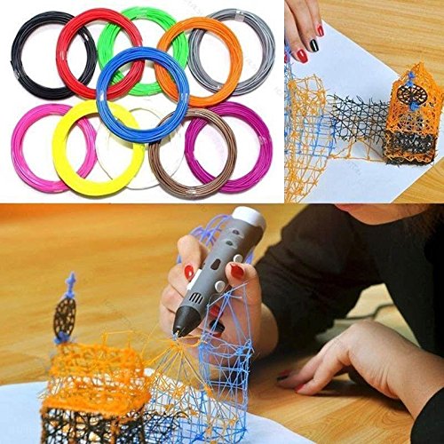 3d Filament Fun Pack - Perfect Size for 3d Pens!!- 1.75mm ABS - 15 Yards Total of 11 Different Colors