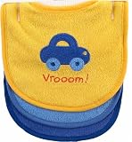 3-Pack Colored Bibs w/ Applique