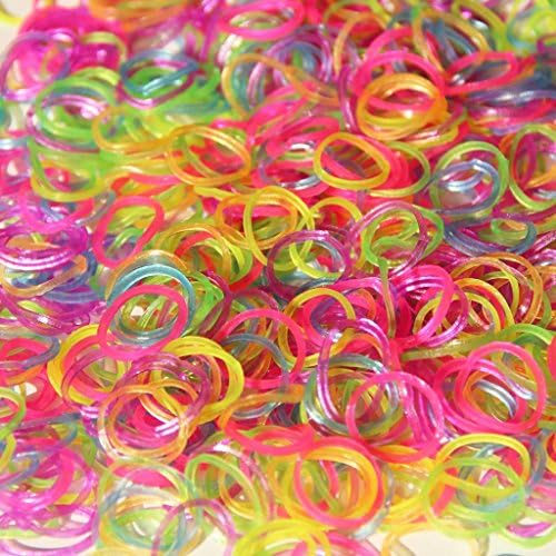 Raylinedo 600 Glow In The Dark Loom Rubber Bands Bracelet Making Clips Tool Colourful Band