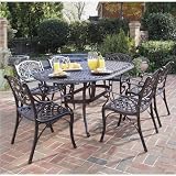 Home Styles Biscayne 7 Piece Dining Set in Rust Finish