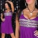 Sports : Cocktail Kleid Lila So Sexy Pailletten