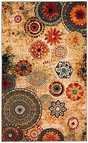 New Medallion Multi colored Area Rug 8X10,Carpet,Soft Rug,Living Room,Dining Room, Foyer