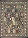 Generations Traditional Panel Squares Persian Area Rug, 2' x 3', Black