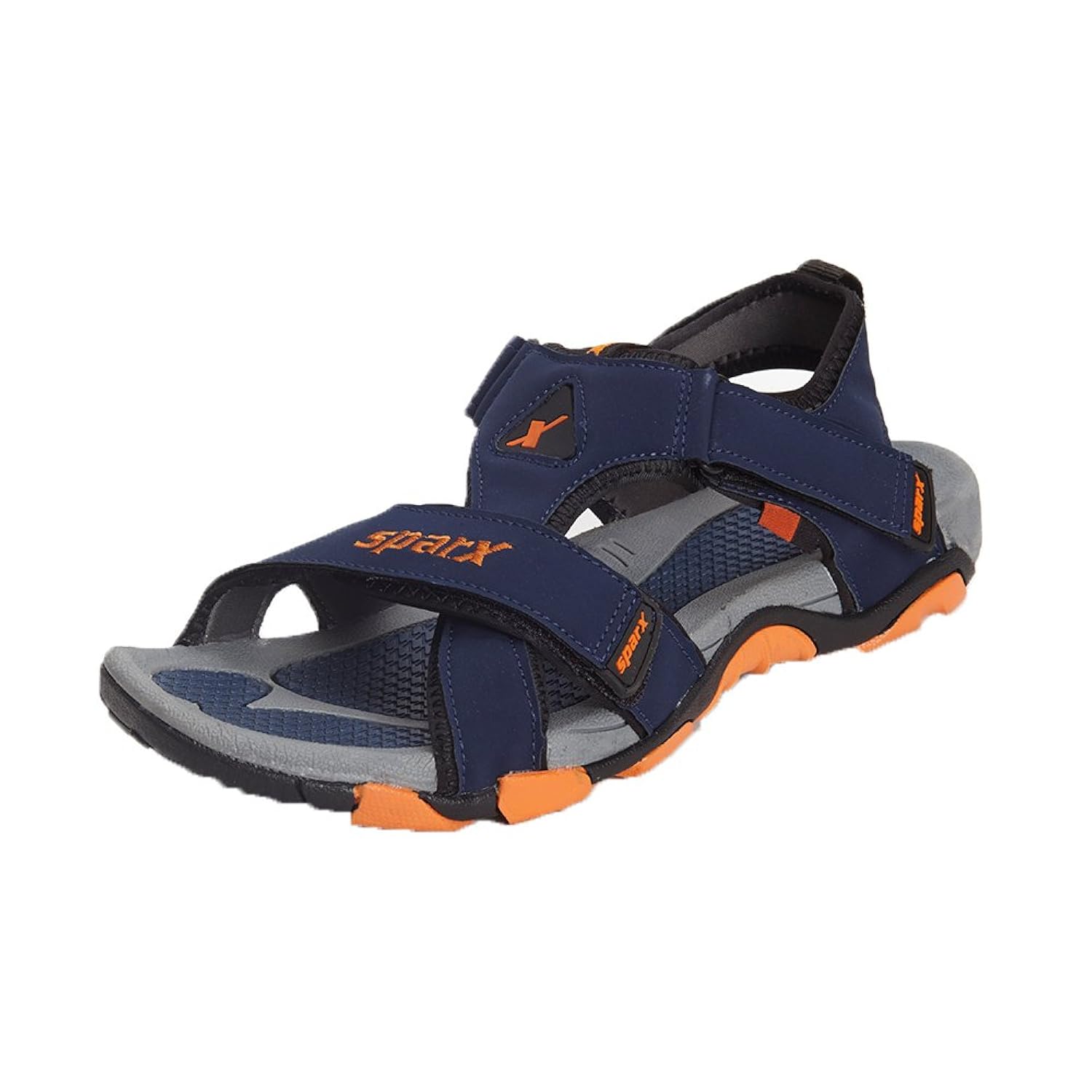sparx navy blue orange sandals
