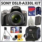 Sony Alpha DSLR-A330L 10.2 MP Digital SLR Camera with Sony 18-55mm Lens + Sony Alpha Case + 8GB Compact Flash Card + Deluxe Photography Accessory Kit