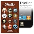ThinDot Home Button Decals for iPad, iPhone and iPod Touch "Skulls"