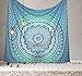 Aakriti Gallery Cotton Mandala Tapestry Wall Hanging - Bohemian Bedspread, Boho Blanket/Throw Tapestries for Living Room, Home Décor (Ombre, 92x82)