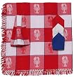 Durable Hand Woven Jacquard 100% Cotton Lobster Tablecloth 60x60 Inches