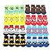 Weixinbuy Pet Dog Cartoon Socks Knit Anti Slip Boots 4Pcs Light Blue X-Small