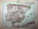 1896 MAP SPAIN PORTUGAL BALEARIC LISBON SEVILLE MURCIA