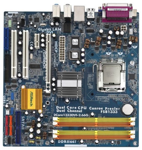 Childrens Toyshop  Electronics : Asrock 2CORE1333DVI-2.66G Socket 775 M-ATX Motherboard & Intel E2140 dual core Processor Bundle
