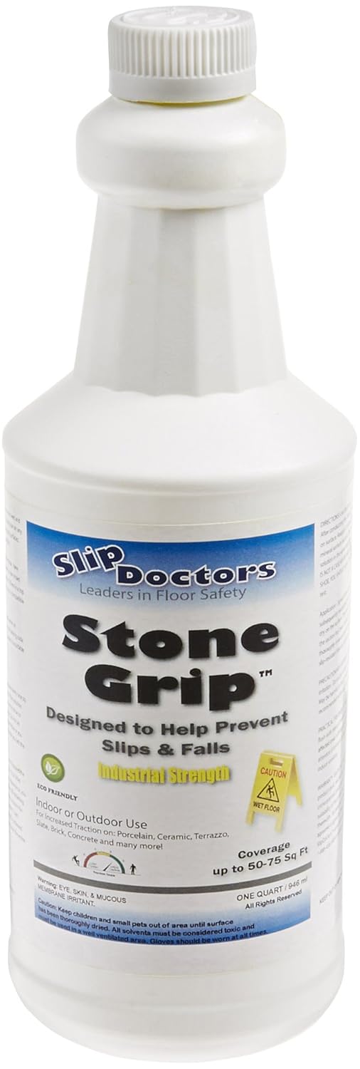 SlipDoctors Stone Grip Anti-Slip Floor Treatment, 1qt Bottle ...