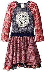 Girls Jeweled Cotton/Nylon/Rayon  Dress