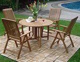New 5 Pc Luxurious Grade-A Teak Dining Set - 48