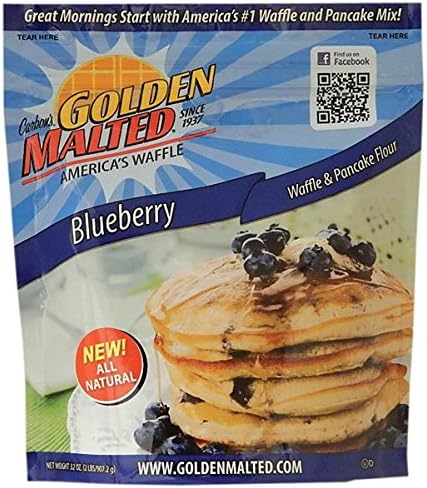 Golden Malted Blueberry Pancake &amp; Waffle Flour 32 oz