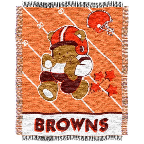 NFL Cleveland Browns 36-Inch-by-46-Inch Woven Jacquard Baby Throw