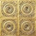 Cheap Ceiling Tile Flat Antique Gold #117 Can Be Glue on Clean Smooth Flat Surface, P.v.c 24"x24" with Overlaping Edges Discounted Ul Rated