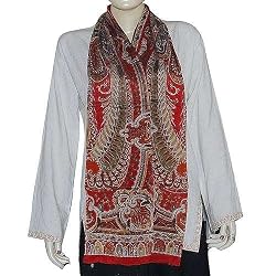 Fashion Scarfs for Women Printed Crepe Silk 20 X 68 inches