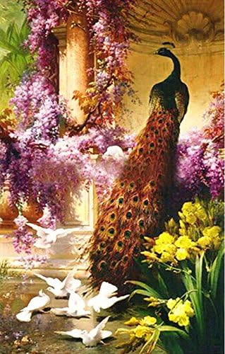 wwseven Animal Crystal Diamond Painting DIY Resin Diamond Cross Stitch Kits for Home Decoration and Gift 14*22 Inch