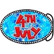 Austrian Crystal 4th of July Belt Buckle