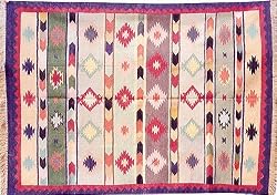 Cotton Dhurrie Unique Oriental Indian Floor Rugs Handmade Home Decor Interior Furnishings Size 4 ft x 5.5 ft (jrg078)