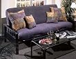 American Furniture Alliance Modern Loft Skyline Mission Futon Frame, Full, Black