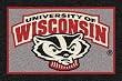 Wisconsin Badgers "Mascot" 3' 10" x 5' 4" Team Spirit Area Rug