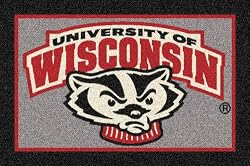 Wisconsin Badgers "Mascot" 5' 4" x 7' 8" Team Spirit Area Rug