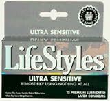 LifeStyles Ultra Sensitive Lubricated Condoms 3 Pack