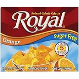 Royal Gelatin, Sugar Free, Orange, 0.32-Ounce (Pack of 12)